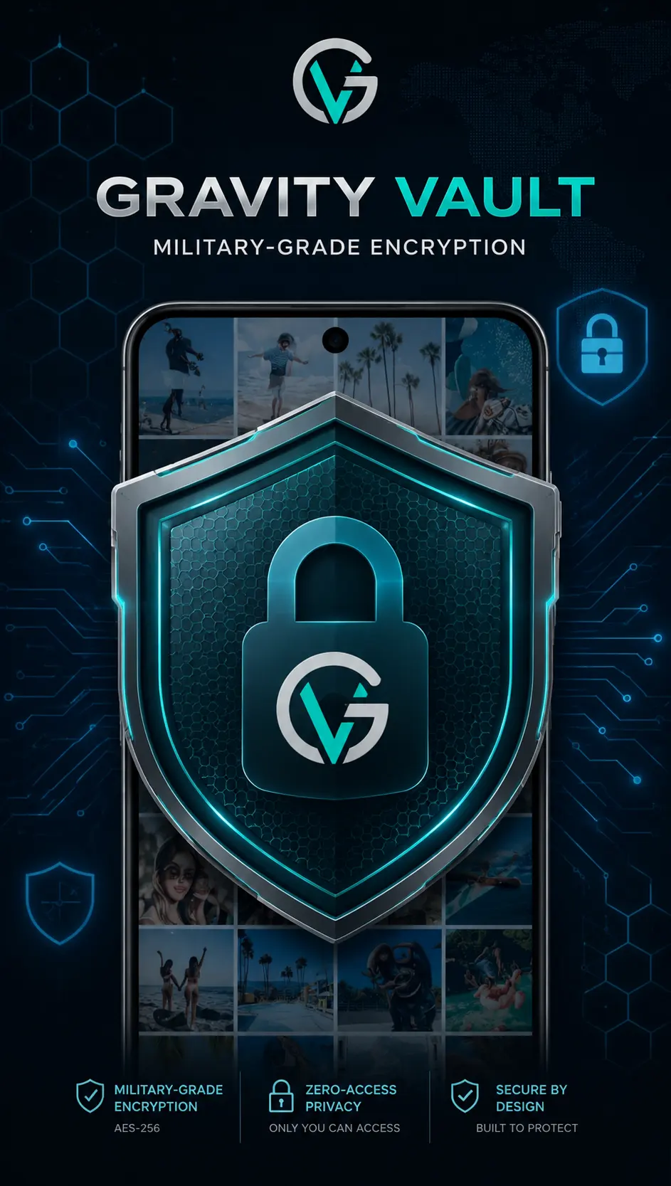 Gravity Vault App Mockup